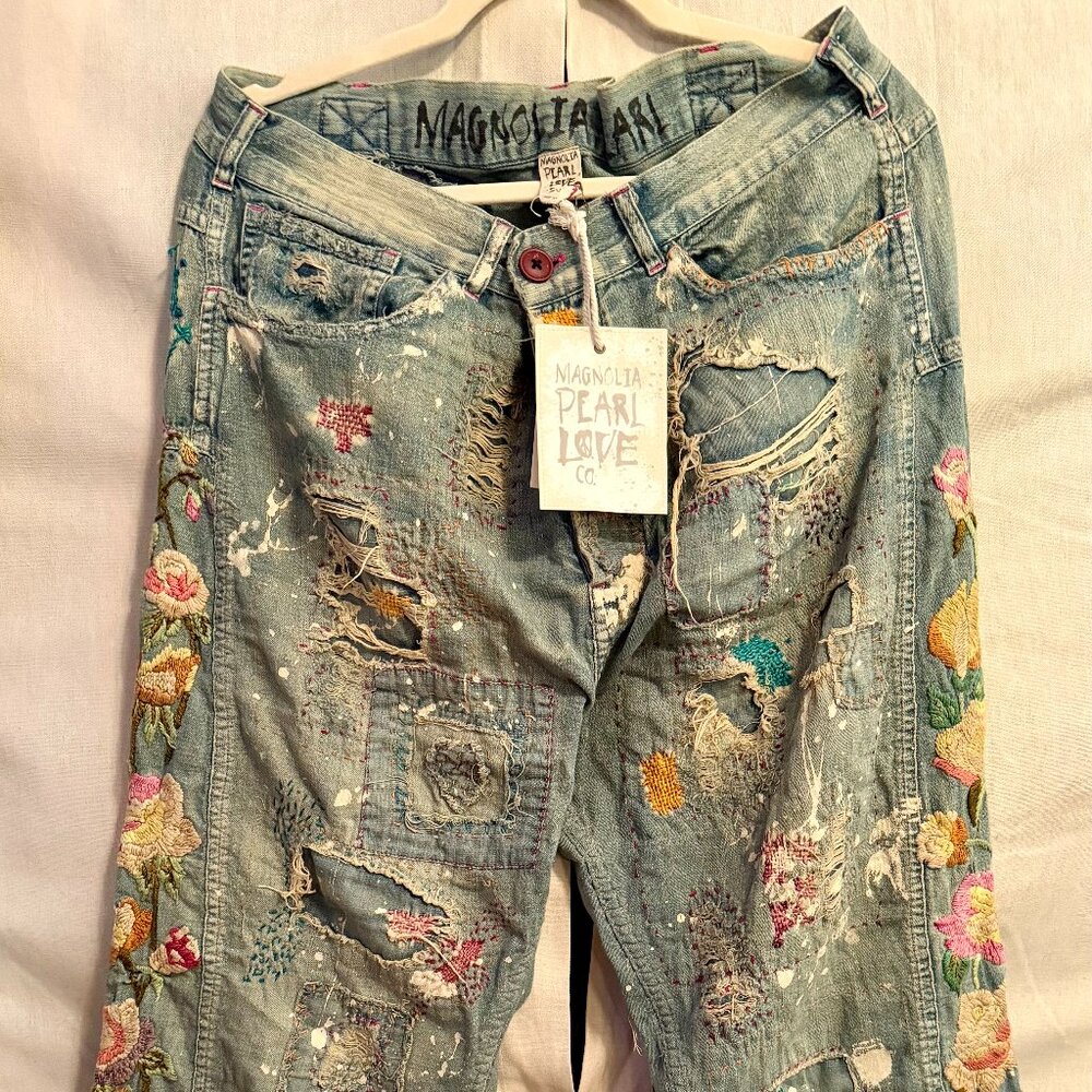 Magnolia Pearl Embroidered Miner Denims - Picture 6 of 11